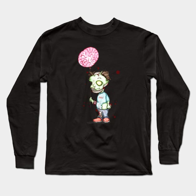 Zombie Balloon Long Sleeve T-Shirt by LVBart